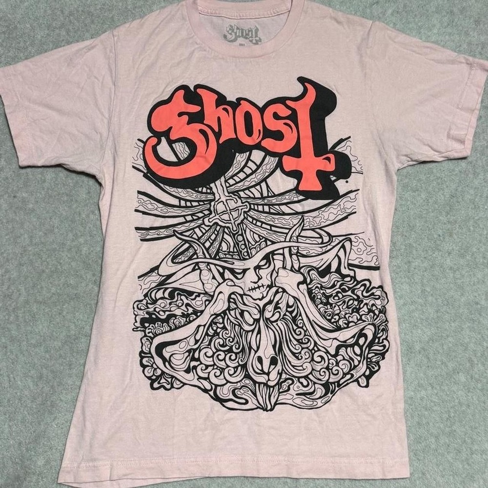 Ghost pink band tee Womens Medium